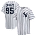 Custom #95 White NYY Baseball Shirt Top