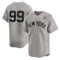 Custom #99 Gray 2024 NYY Baseball Shirt Top