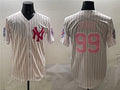 Custom #99 Pink NYY Baseball Shirt Top