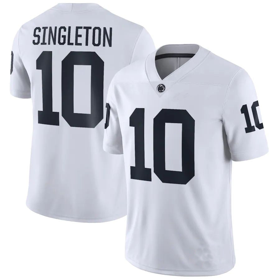 Custom #10 White DET Football Shirt Top