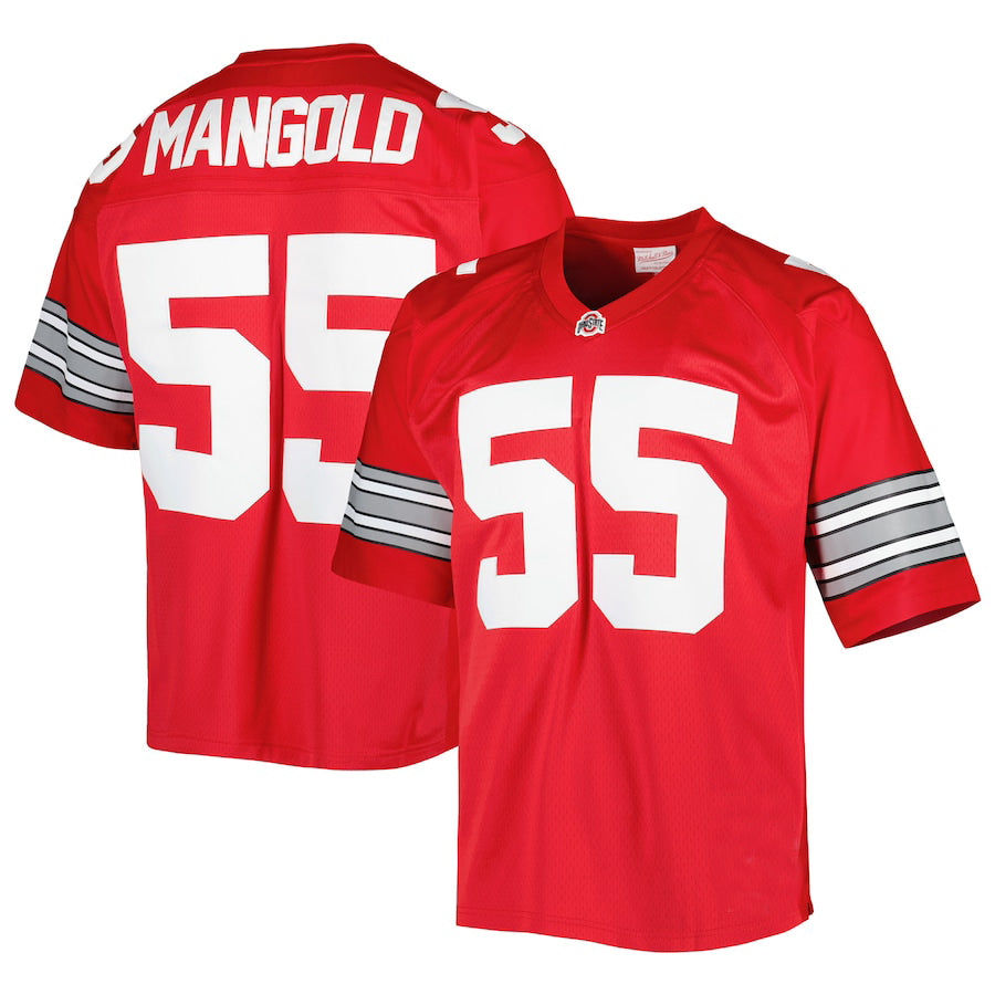 Custom #55 Scarlet Football Shirt Top
