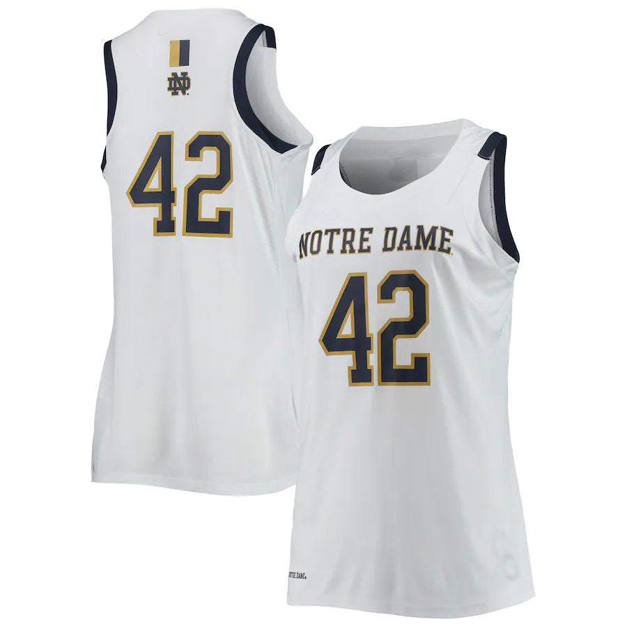Custom #42 White Basketball Shirt Top