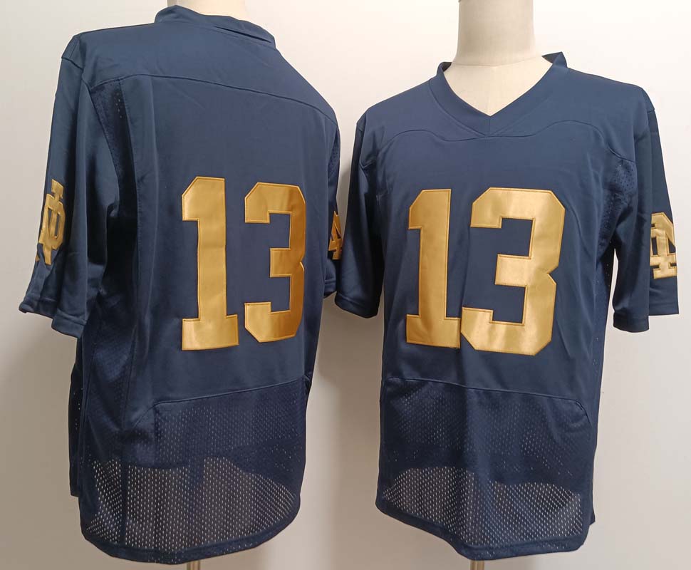 Custom #13 Navy Blue College Shirt Top