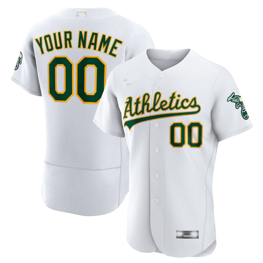 Custom White OAK Baseball Shirt Top