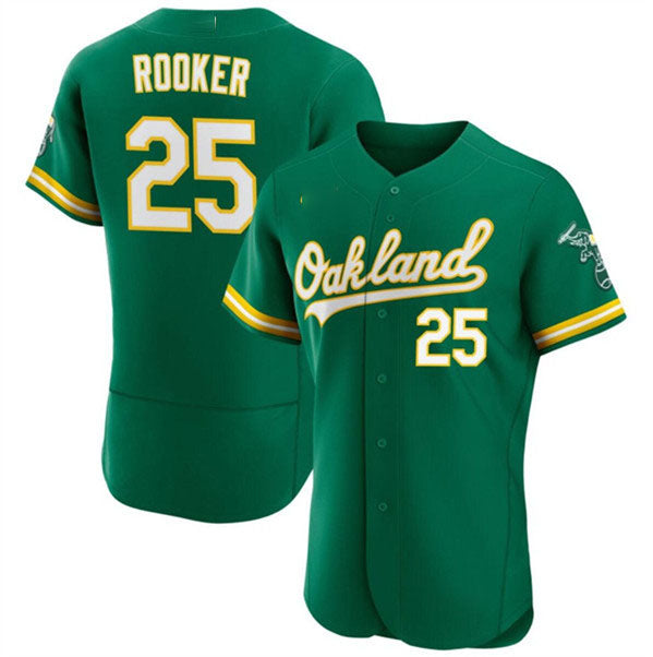 Custom #25 Green OAK Baseball Shirt Top