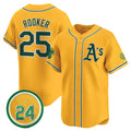 Custom #25 Yellow 2024 OAK Baseball Shirt Top