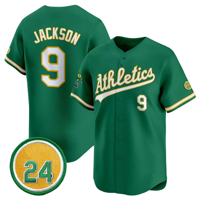 Custom #9 Green 2024 OAK Baseball Shirt Top