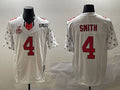 Custom #4 White 2025 Football Shirt Top
