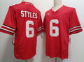 Custom #6 Red College Shirt Top