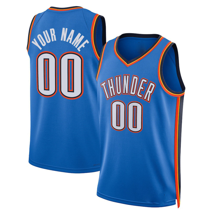 Custom #23 Blue 2022 OKC Basketball Shirt Top