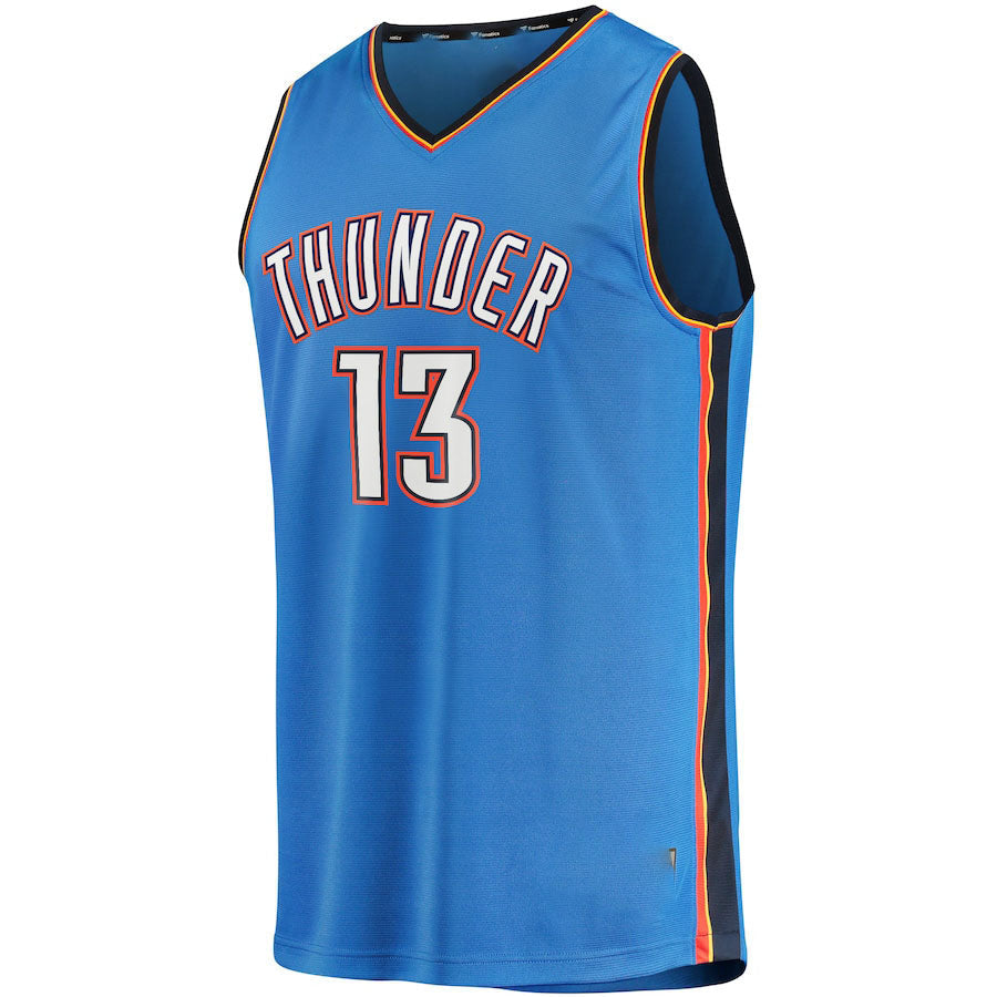 Custom #13 Blue 2022 OKC Basketball Shirt Top