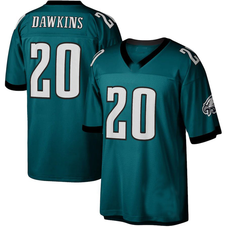 Custom #20 Midnight Green 1996 PHI Football Shirt Top