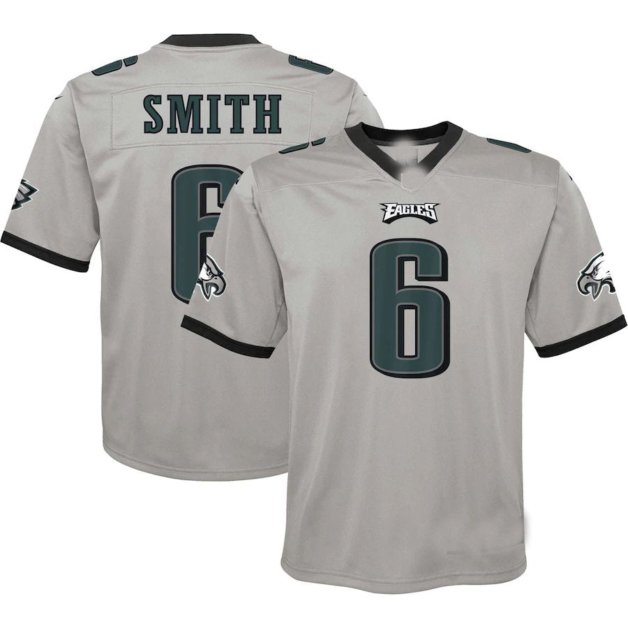 Custom #6 Silver PHI Football Shirt Top