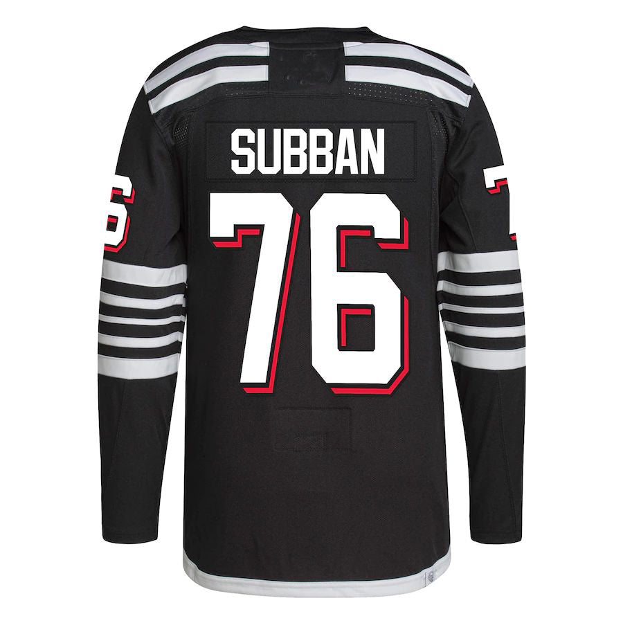 Custom #76 Black 2021 NJD Hockey Shirt Top