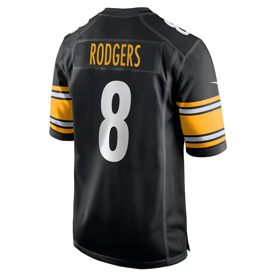 Custom #8 Black PIT Football Shirt Top