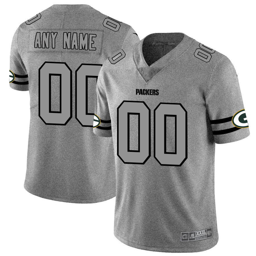 Custom Gray 2019 GB Football Shirt Top