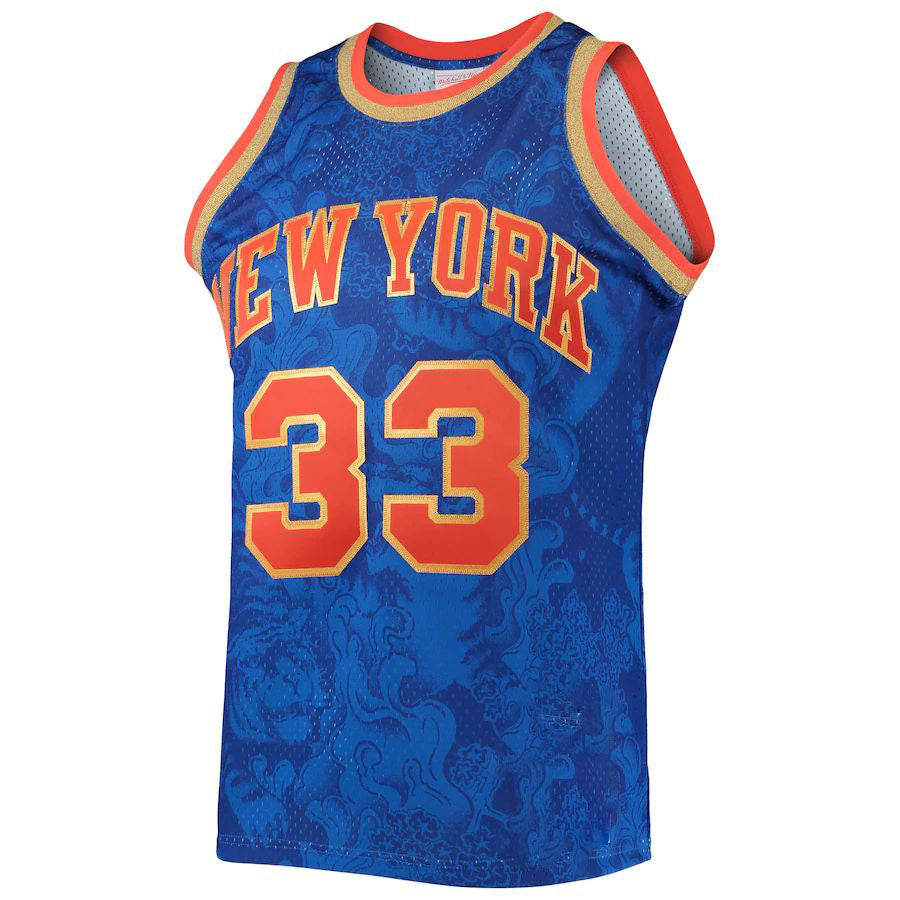 Custom #33 Blue 1991 NYK Basketball Shirt Top