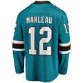 Custom #12 Teal SJS Hockey Shirt Top