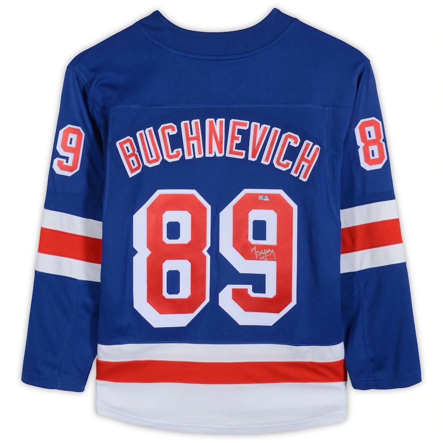 Custom #89 Blue Hockey Shirt Top