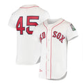 Custom #45 White 1999 BOS Baseball Shirt Top