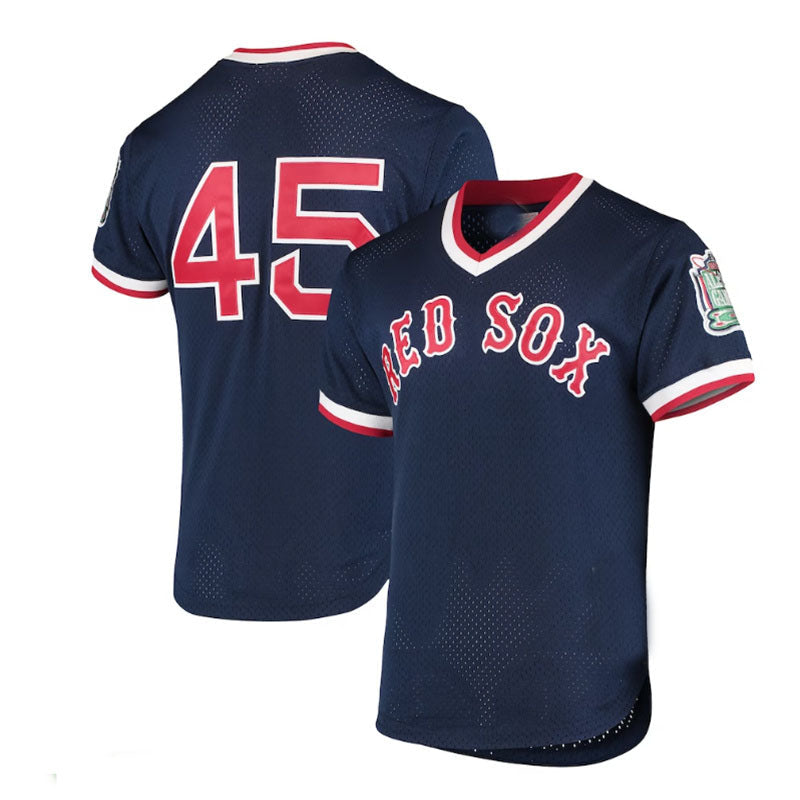 Custom #45 Red 1999 BOS Baseball Shirt Top