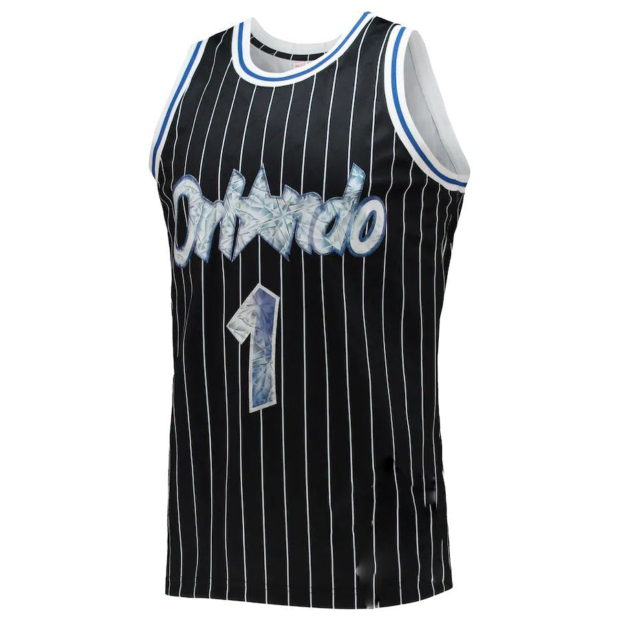 Custom #1 Black 1996 ORL Basketball Shirt Top