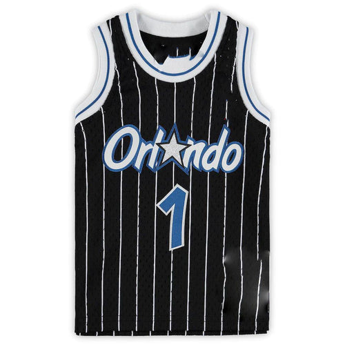 Custom #1 Black 1994 ORL Basketball Shirt Top