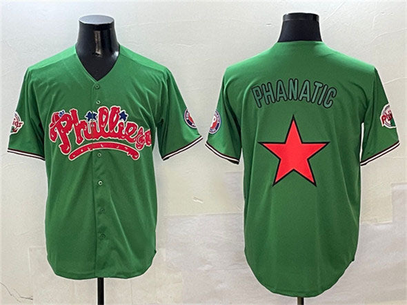 Custom Green PHI Baseball Shirt Top