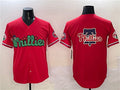 Custom Red PHI Baseball Shirt Top