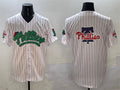 Custom White PHI Baseball Shirt Top
