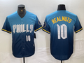 Custom #10 Blue 2024 City Connect PHI Baseball Shirt Top