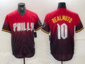 Custom #10 Red 2024 PHI Baseball Shirt Top