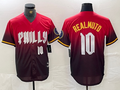 Custom #10 Red 2024 PHI Baseball Shirt Top