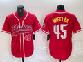 Custom #45 Red PHI Baseball Shirt Top