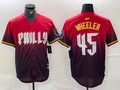 Custom #45 Red 2024 PHI Baseball Shirt Top