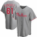 Custom #61 Gray PHI Baseball Shirt Top