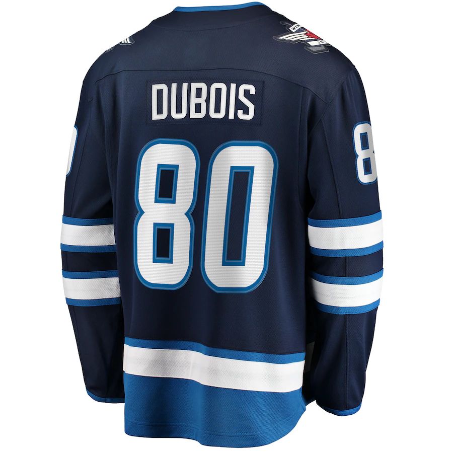 Custom #80 Navy Hockey Shirt Top