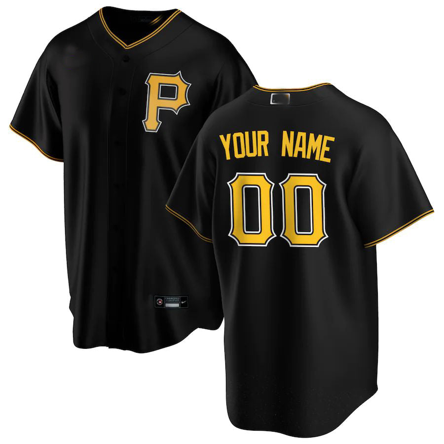 Custom Black PIT Baseball Shirt Top