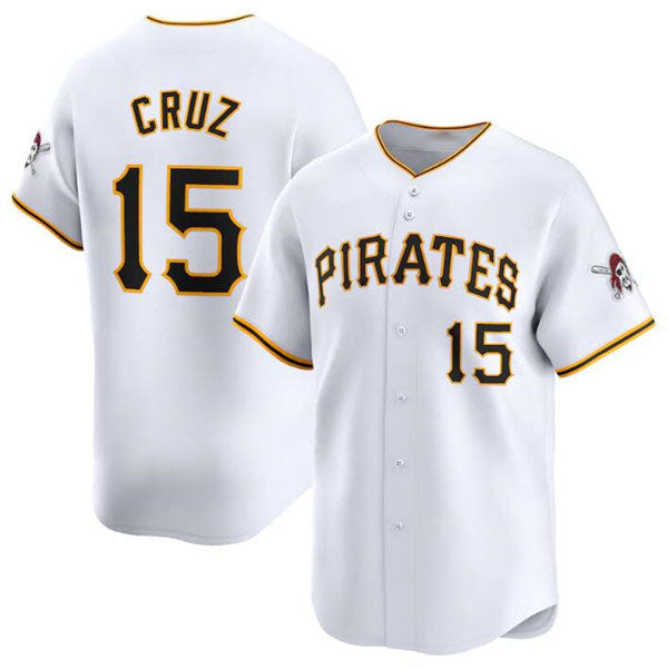 Custom #15 White PIT Baseball Shirt Top