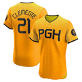Custom #21 Gold City Connect PIT Baseball Shirt Top
