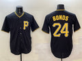 Custom #24 Black PIT Baseball Shirt Top