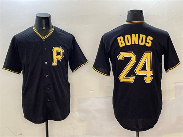 Custom #24 Black PIT Baseball Shirt Top