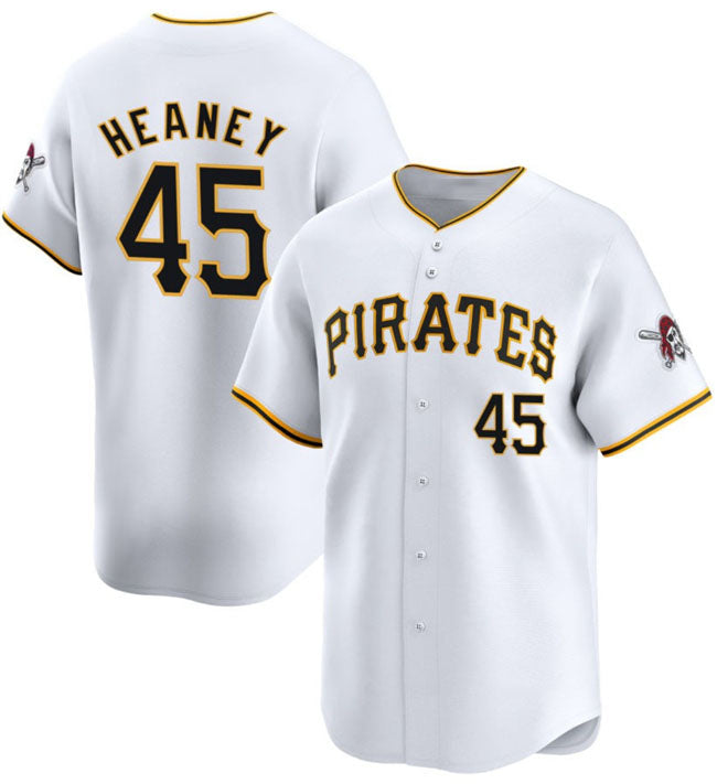 Custom #45 White 2025 PIT Baseball Shirt Top