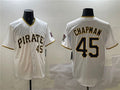 Custom #45 White PIT Baseball Shirt Top