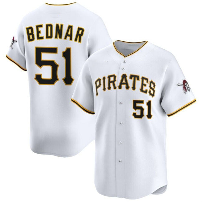 Custom #51 White 2025 PIT Baseball Shirt Top