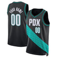 Custom #23 Black 2022 POR Basketball Shirt Top