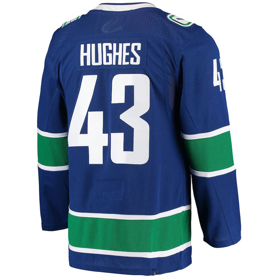 Custom #43 Blue VAN Hockey Shirt Top
