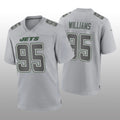 Custom #95 Gray NYJ Football Shirt Top
