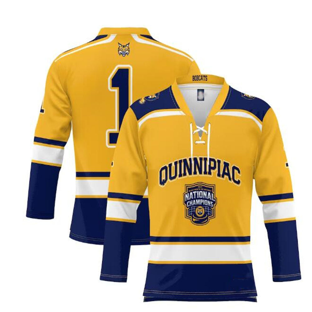 Custom Gold 2023 FLA Hockey Shirt Top
