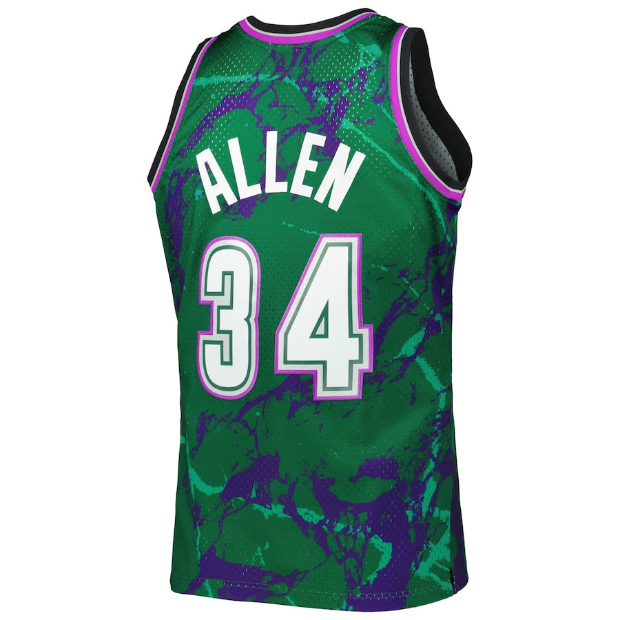 Custom #34 Green 1996 MIL Basketball Shirt Top